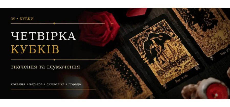 Четвірка Кубків: значення карти Таро