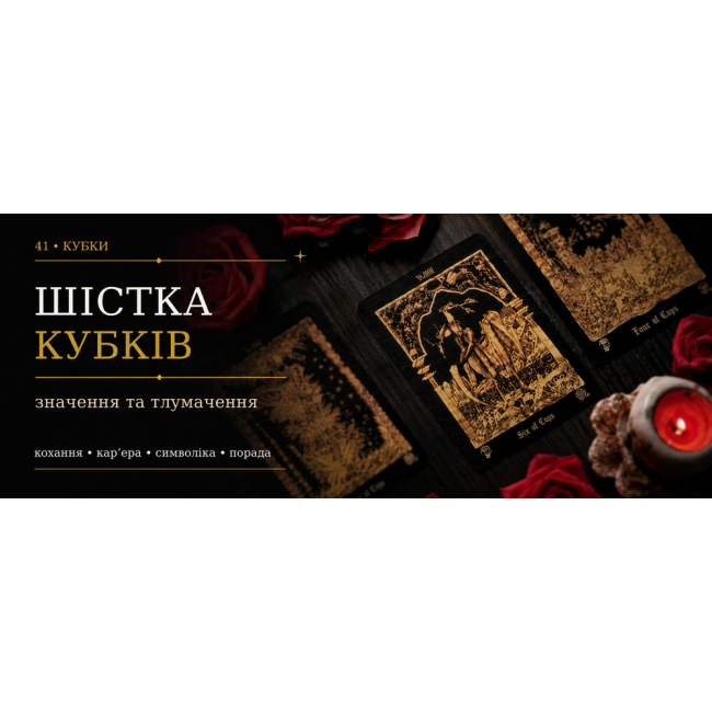 Шістка Кубків: значення карти Таро