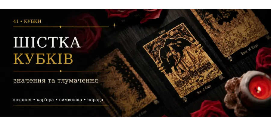 Шістка Кубків: значення карти Таро