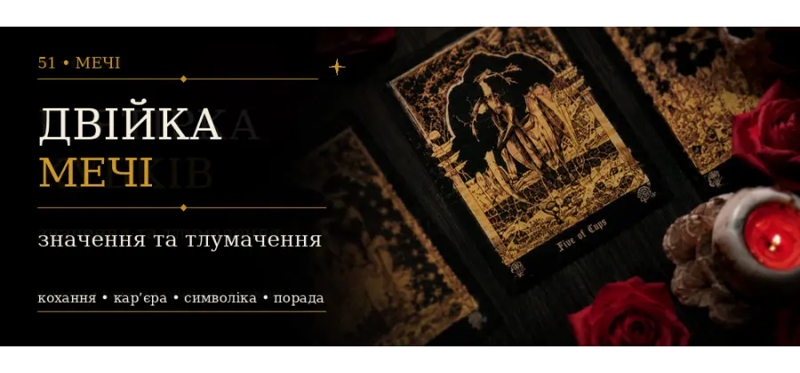Двійка Мечів: значення карти Таро