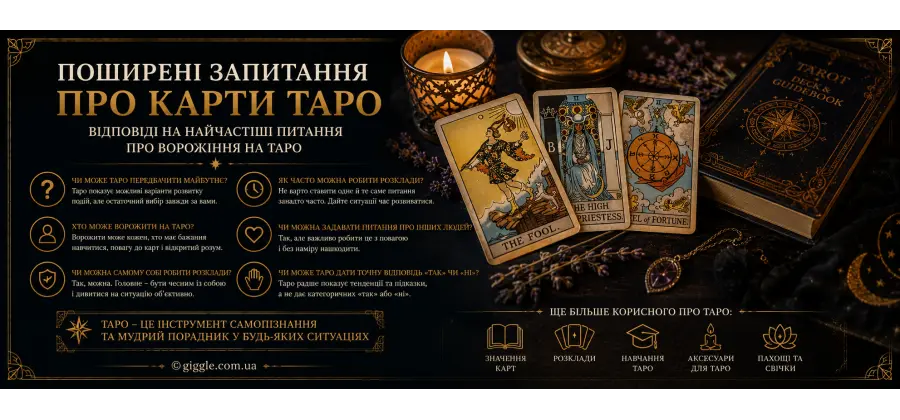 Поширені запитання про карти Таро